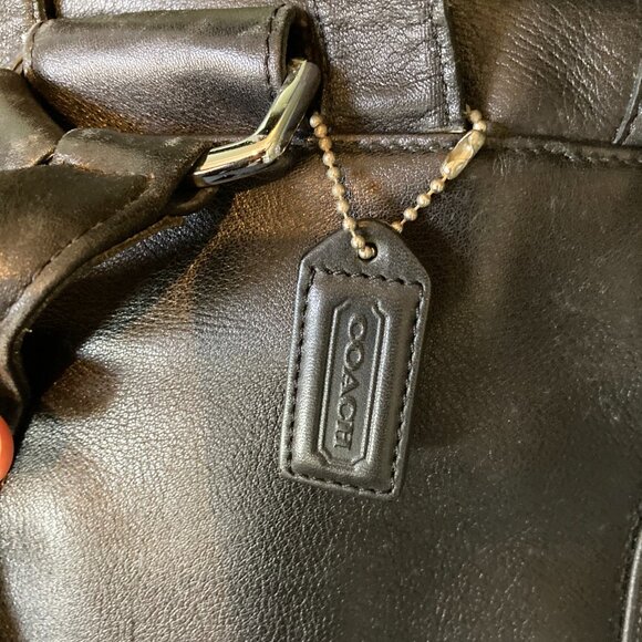 VINTAGE | Large Coach 5408 Black Leather Travel Backpack | Made in 2000 - Picture 10 of 12